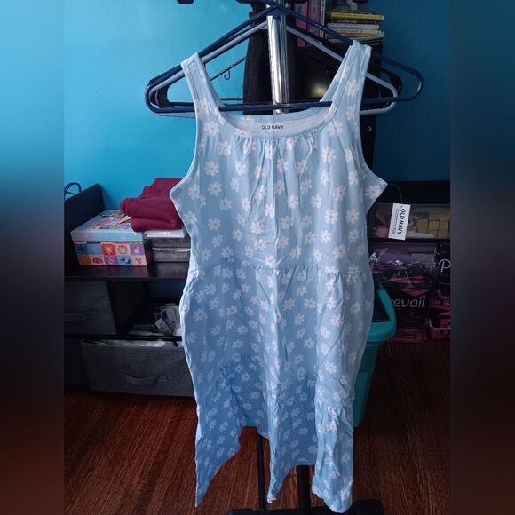Old Navy Girls Printed Sleeveless Tiered Dress NWT - Picture 5 of 6